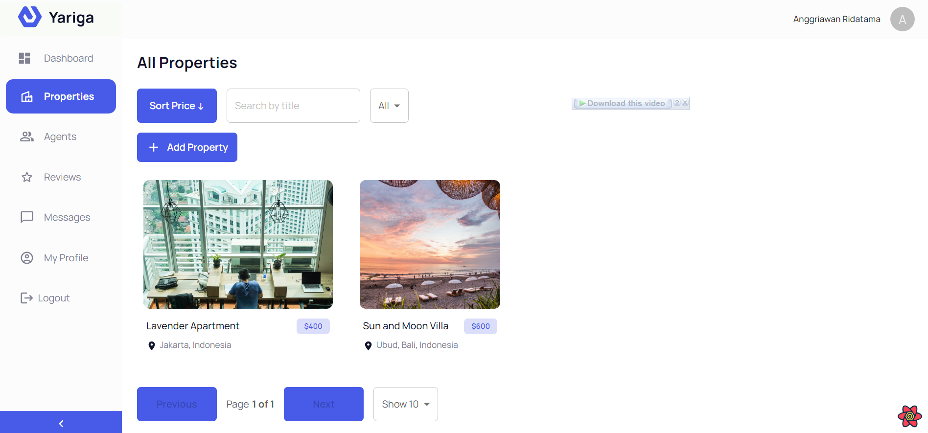 Refine Dashboard MERN